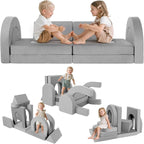 Kids Modular Play Sofa Convertible Foam Play Mat, Transformable Into a Game by FURNAWAY