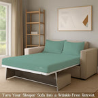 Sleeper Sofa Bed Sheet, 100% Cotton 400 Thread Count, 4 Piece Set, Deep Pocket - Image 7