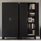 Bevivog Black Tall Bathroom Storage Cabinet, Metal Storage Cabinet - Image 2