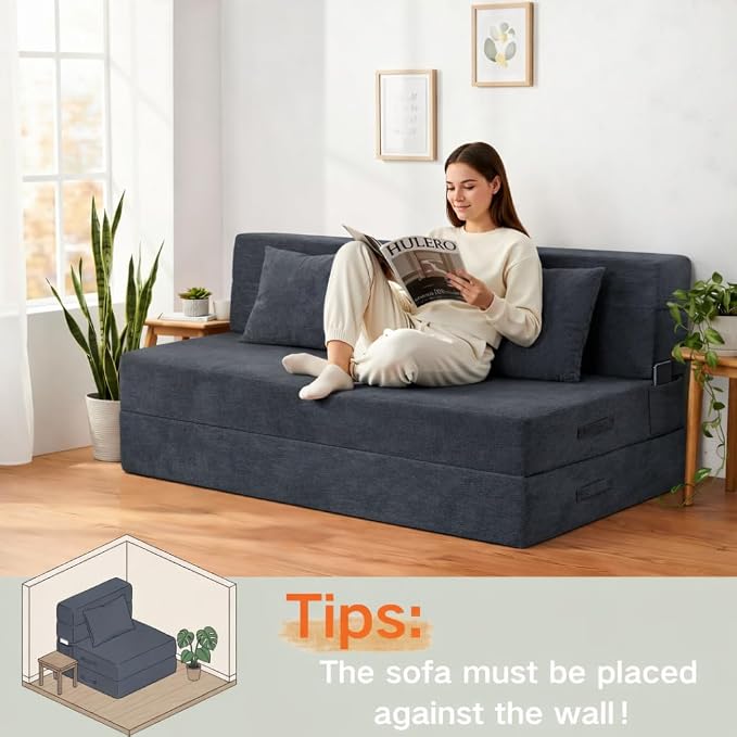 Folding Sofa Bed, 4 in 1 Convertible Sleeper Chair - Image 8