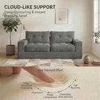 69" Corduroy Loveseat Sofa in a Box, High-Density Foam Couch, No Assembly - Image 6