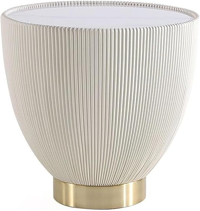 Manhattan Comfort Anderson Modern 18" Round End Table 2.0 | Ceramic Marble by ManhattanComfort