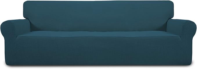 Easy-Going Stretch 4 Seater Oversized Sofa Couch Cover Deep Teal | 1-Piece by Easy-Going