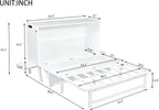 Queen Size Murphy Bed with USB Port and Removable Shelves on Each Side - Image 2
