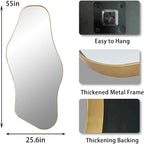 Large Irregular Mirror, Modern Organic Mirrors - Image 5