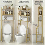 GloTika 3-Tier Over Toilet Storage - 150lb Total Capacity Metal Bathroom - Image 8