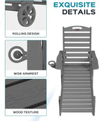 Ciokea Lounge Chair Outdoor, Oversized Chaise Lounge Chair - Image 5
