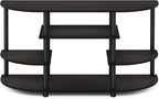Furinno JAYA Simple Design Corner TV Stand, Espresso/Black - Image 7