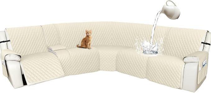 Arfntevss Recliner Sectional Couch Covers 1OO% Waterproof L Shape Sofa Cover by Arfntevss