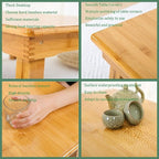 Folding Table, Japanese-Style Household Square Bamboo Tables, Computer Table - Image 4