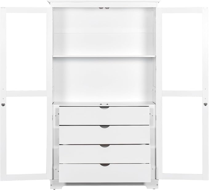 VilroCaz 75'' Tall Kitchen Pantry, Wood Freestanding Kitchen Storage Cabinet - Image 5