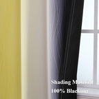 Black and Yellow Ombre Blackout Curtains 84 Inches Long | Room Darkening - Image 5