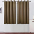 Brown Thermal Blackout Curtains/52 x 54 Inch/Set of 2 Panels Room Darkening by Lemomo