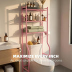 GloTika 3-Tier Over Toilet Storage - 150lb Total Capacity Metal Bathroom - Image 4