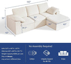 ANONER 110" Cloud Sectional Couches - Image 2