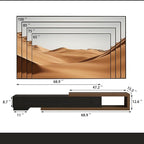 Extendable TV Stand with 2 Drawers, Long Reversible Entertainment Center with - Image 2