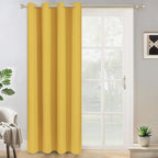 Yakamok Mustard Yellow Room Darkening Curtains 84 inch Sliding Door Drapes | 1 by Yakamok