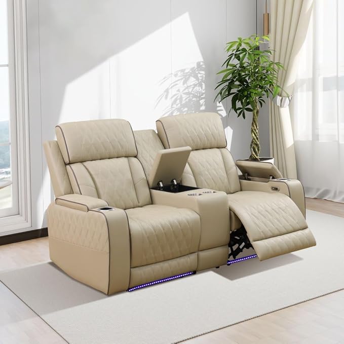 Leather Power Recliner Sofa Set - Image 7