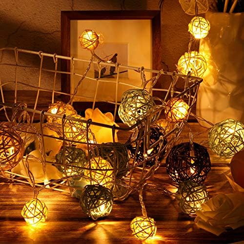 Wicker Ball Orbs,Blue, Brown, Dark Brown, White,2.8'',2.4'',2'',1.6'' - Image 6