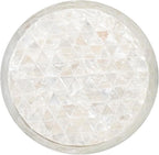 Tylin Ivory and Blue Capiz Ombre Drum Accent Table - Image 12