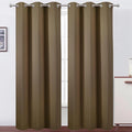 Brown Thermal Blackout Curtains/38 x 84 Inch/Set of 2 Panels Room Darkening by Lemomo