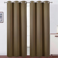 Brown Thermal Blackout Curtains/42 x 95 Inch/Set of 2 Panels Room Darkening by Lemomo