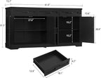 usikey Buffet Cabinet, 61” Large Sideboard Buffet Storage Cabinet - Image 2