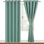 Blackout Curtains for Bedroom, Sage Green, 60 x 84 Inch, 2 Panels | Thermal - Image 8