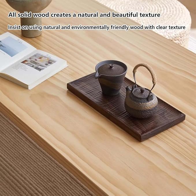 Japanese Floor Table, Low Coffee Table, Japanese Coffee Table, Solid Wood - Image 7