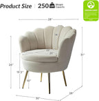 HULALA HOME Modern Velvet Accent Chairs Set of 2 - Image 2