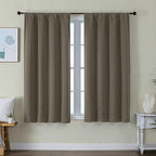 Simplebrand Ava Latte Short Blackout Curtains by Simplebrand