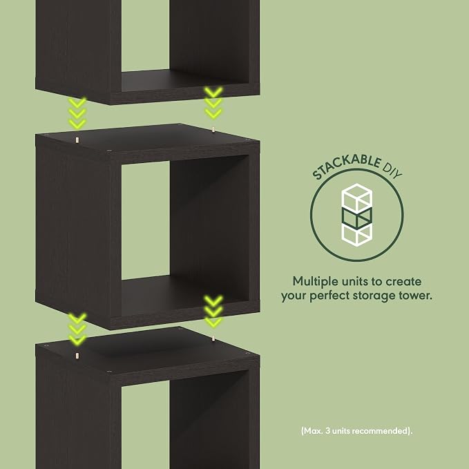 Furinno Cubicle Book Shelf, Stackable Bookshelf, Cube Storage Organizer Bookcase - Image 4