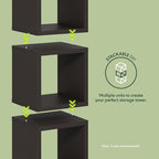Furinno Cubicle Book Shelf, Stackable Bookshelf, Cube Storage Organizer Bookcase - Image 4
