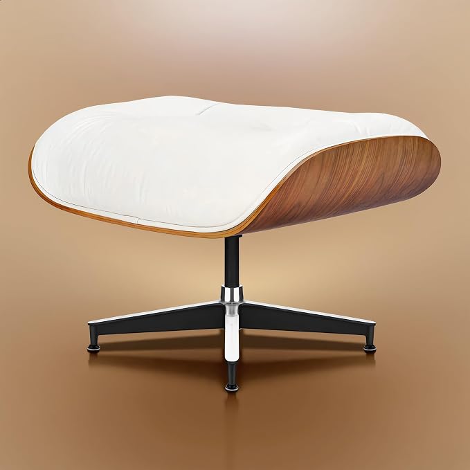 Top Grain Leather, Mid Century Chaise Lounge Chair and Ottoman, Reading Chair - Image 9