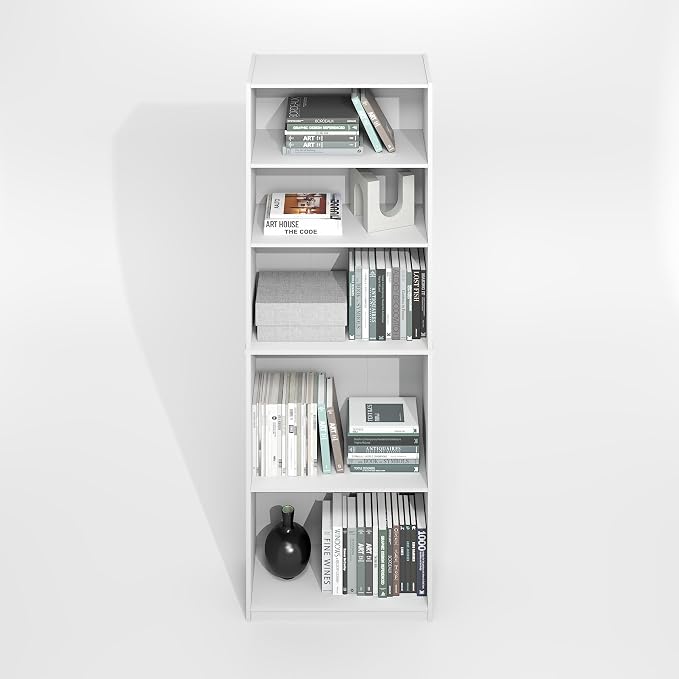 Furinno Jaya Simply Book Shelf, 5-Tier Bookshelf, Bookcase - Image 4