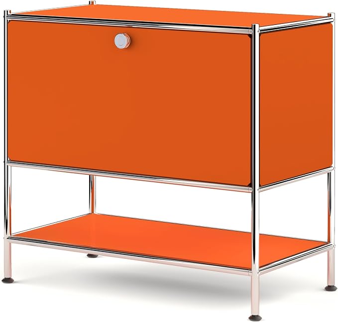 Metal Sidetable with Flap Door, 27.5" Height by SIMPLINK