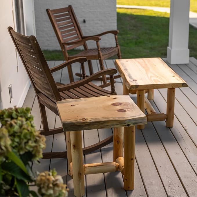 Log Pine and Cedar End Table - Image 2