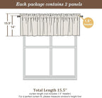 Chyhomenyc Sheer Valances for Windows 2 Packs, 42Wx14L Inches Small Window - Image 2