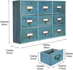 9 Drawers Library Card Catalog Cabinet - Image 3