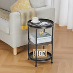 Dulcii Round Side Table with 3 Shelves - Image 9