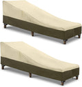 SunPatio Chaise Lounge Cover Outdoor Waterproof, Heavy Duty 2 Pack Patio Lounge by SunPatio