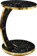 Luxury C Shaped Golden Effect Side Table by Furpinea-HandmadewithLove