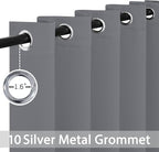 Yakamok Grey Room Darkening Curtains 84 inch Gray Sliding Door Drapes | 1 - Image 4