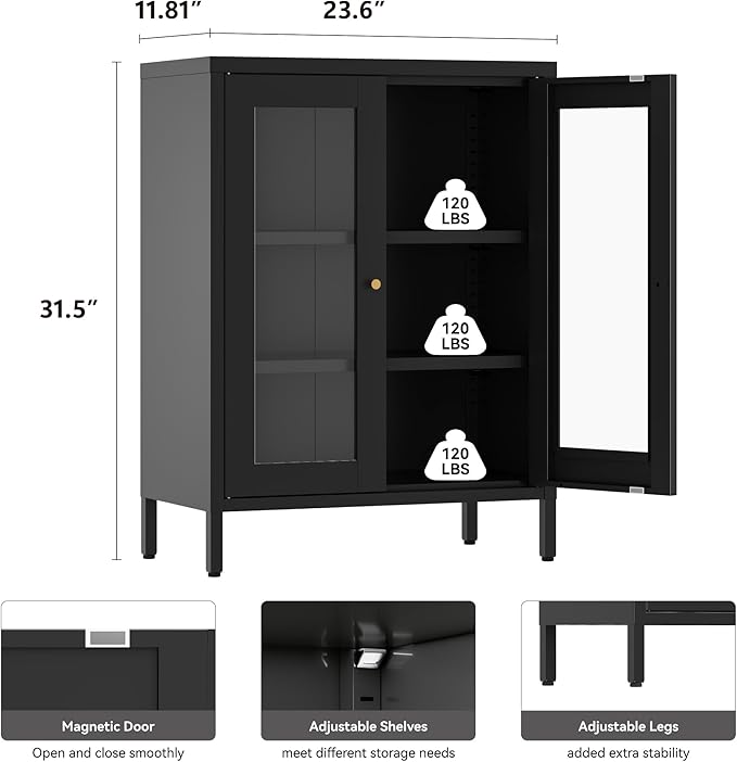 YAUWOH Metal Bathroom Cabinet - Image 3