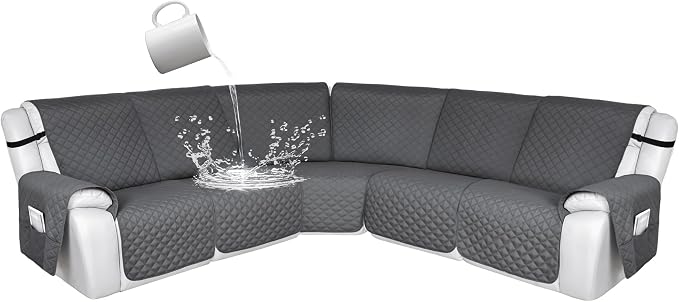HDCAXKJ 100% Waterproof Reclining Sectional Couch Covers L Shape Recliner Sofa by HDCAXKJ