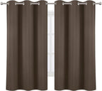 Chocolate Brown Blackout Curtains 42 x 63 Inch Length/Set of 2 Curtain - Image 2