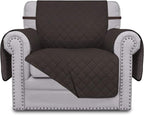 Easy-Going Reversible Couch Cover, Small Chair, Chocolate/Chocolate | Machine by Easy-Going