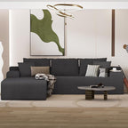96" L Shaped Modular Sectional Sofa, Boneless Cloud Couch - Image 7