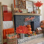 24 Bundles Artificial Fall Flowers Outdoor UV Resistant Fake Mums Bulk Outdoor Faux Mums Plants Plastic Flower Decorations for Home Garden Porch Hanging Planter Vase Autumn Decor Outside, Orange - Image 6