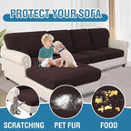 H.VERSAILTEX Sectional Couch Covers 8 Pieces Stretch Sofa Covers - Image 7